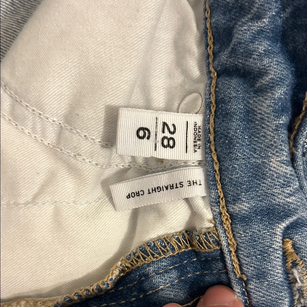 LOFT Blue Distressed Ankle Jeans - Picture 3 of 5